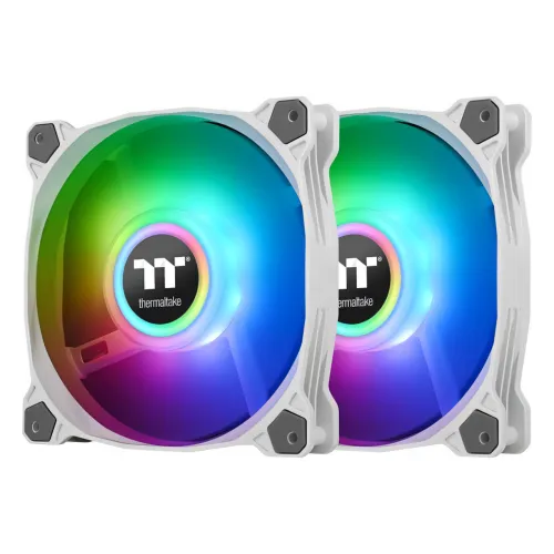 Thermaltake, Pure Duo 12 ARGB Sync Radiator Fan (2-Fan Pack)-White