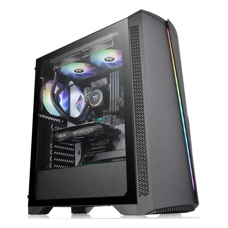 Thermaltake, H350 Tempered Glass TG RGB Mid-Tower Chassis Case Black