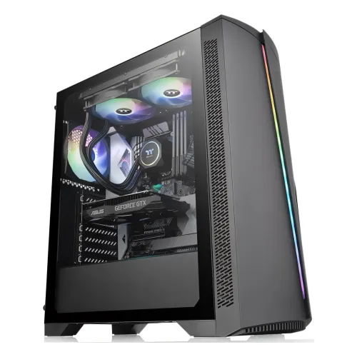Thermaltake, H350 Tempered Glass TG RGB Mid-Tower Chassis Case Black