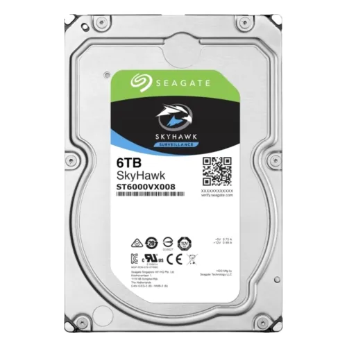 ვიდეომეთვალყურეობის სერიის მყარი დისკი Seagate Skyhawk ST6000VX008 6TB