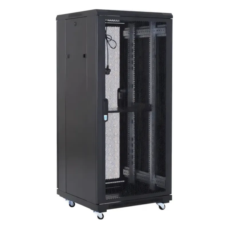 საკომუნიკაციო კარადა (რეკი) Finen, A36027 - 27U 600x1000 mm, წინა და უკანა პერფორირებული კარებით