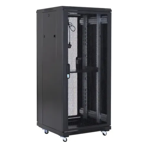 საკომუნიკაციო კარადა (რეკი) Finen, A36027 - 27U 600x1000 mm, წინა და უკანა პერფორირებული კარებით