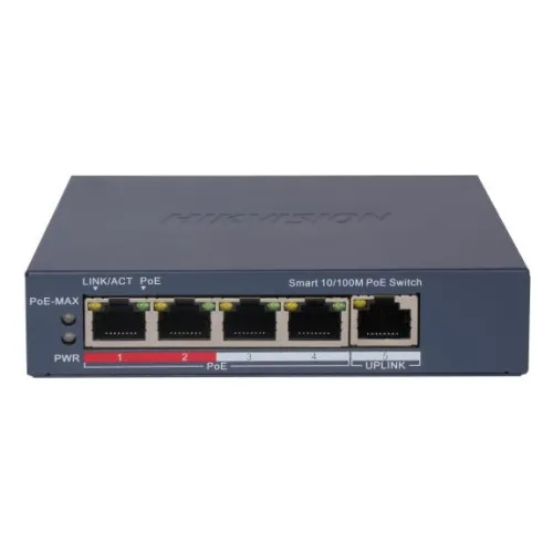 სვიჩი POE DS-3E1105P-EI, 4 Port Fast Ethernet Smart POE Switch