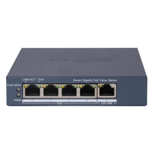 სვიჩი POE DS-3E1505P-EI/M, 4 Port Gigabit Smart POE Switch