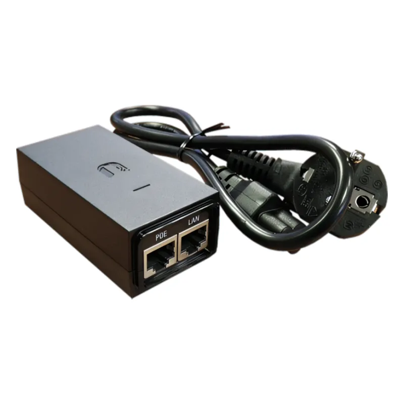 PoE ადაპტერი, 48VDC, 24W, GbE