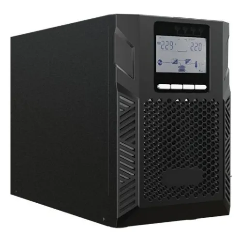 უწყვეტი კვების წყარო (UPS) - 6KVA/5.4KW On-line Tower, საჭიროებს 16,18,20 გარე მიერთების აკუმულატორს