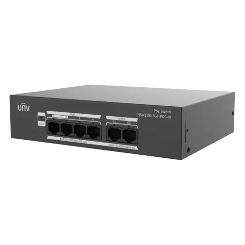 მართვადი PoE სვიჩი - 4P af/at, 2G, Uniview