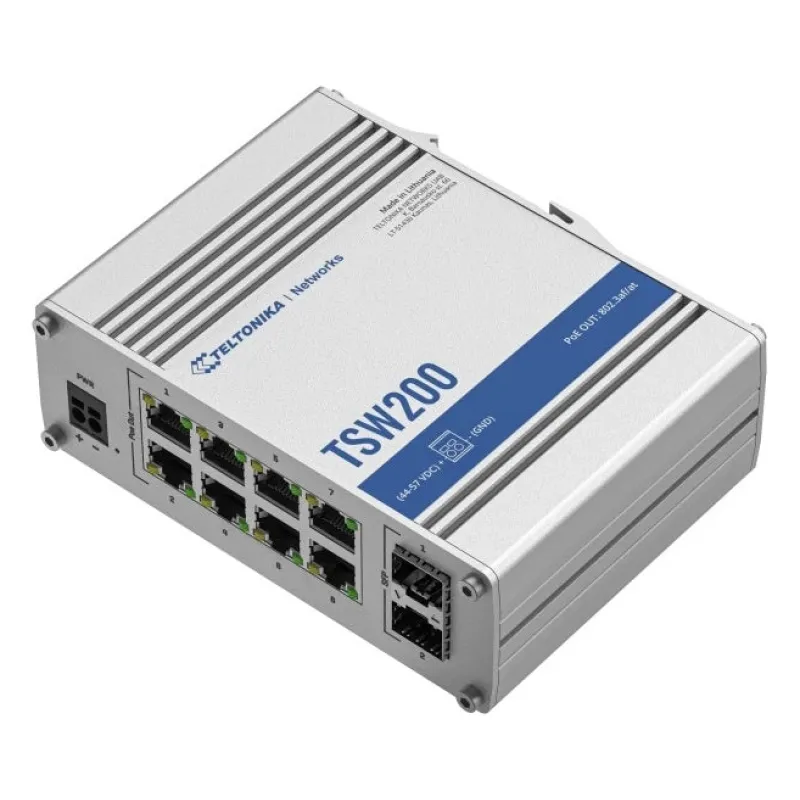 PoE+ Switch 8 10/100/1000, 2 SFP ports
