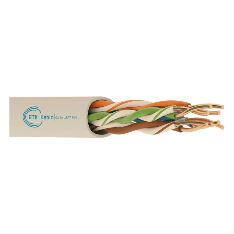 ქსელის კაბელი - Cat5e UTP PVC 25AWG 100% სპილენძი შიდა გამოყენების 305 მეტრი