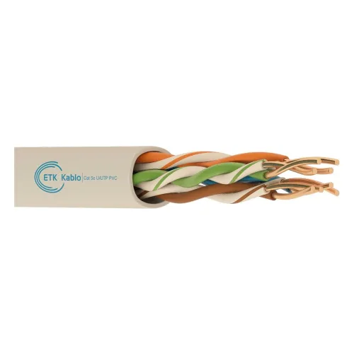 ქსელის კაბელი - Cat5e UTP PVC 25AWG 100% სპილენძი შიდა გამოყენების 305 მეტრი