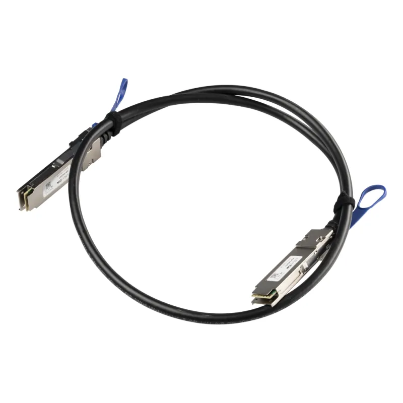 A 40/100 Gbps QSFP28 direct attach cable, 1m