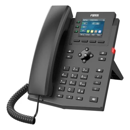 IP ტელეფონი - Wi-Fi, 4 SIP ანგარიში, ფერადი ეკრანი, HD აუდიო, Fanvil (კვების ბლოკით)