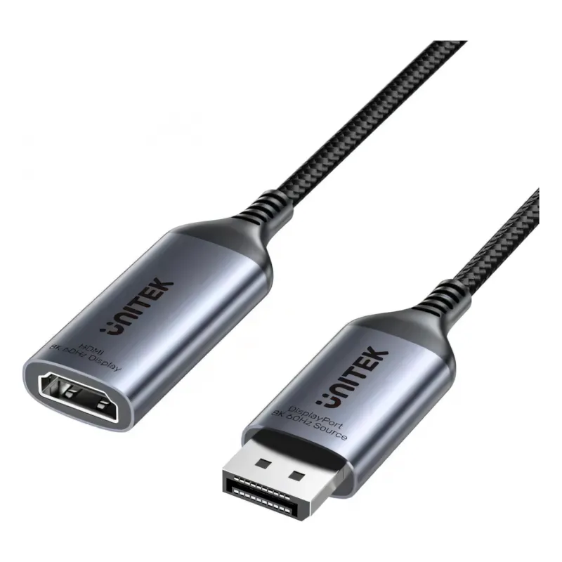 V1611A, UNITEK, Adapter, DisplayPort to HDMI Female Adapter 8K 60Hz