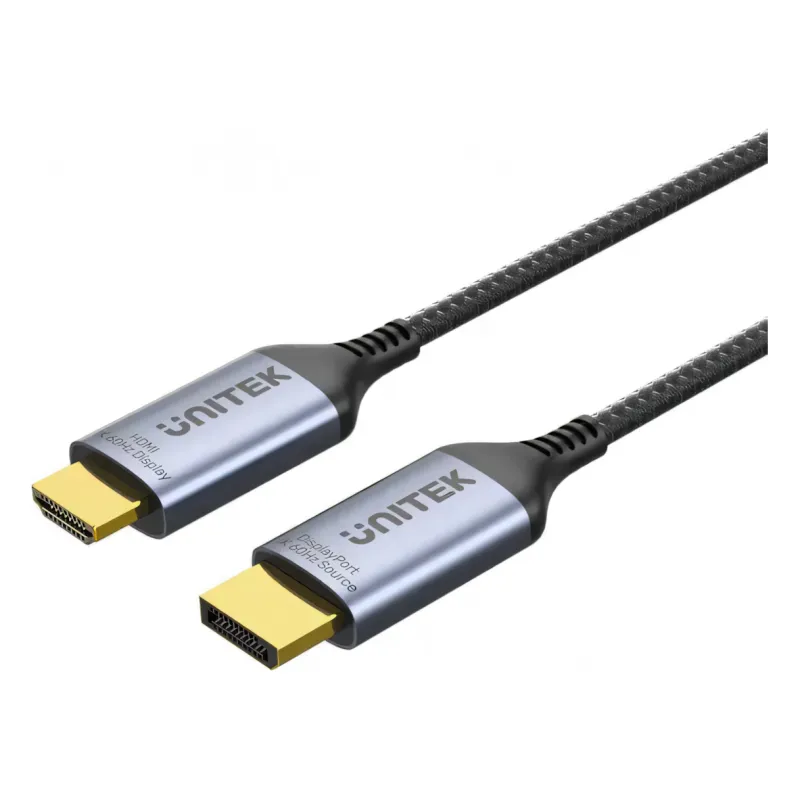 V1610A, UNITEK, Cable, DisplayPort to HDMI Male Adapter Cable, 8K 60Hz 1.8M