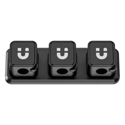 T1117A, UNITEK, Cable Manager, Magnetic Cable Clips (3pcs Clips + 1pc Base per Box)