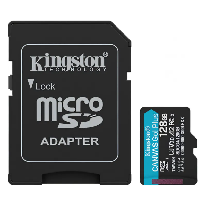 KINGSTON, SDCG4, 128GB, Canvas Go Plus Gen4 Memory Card