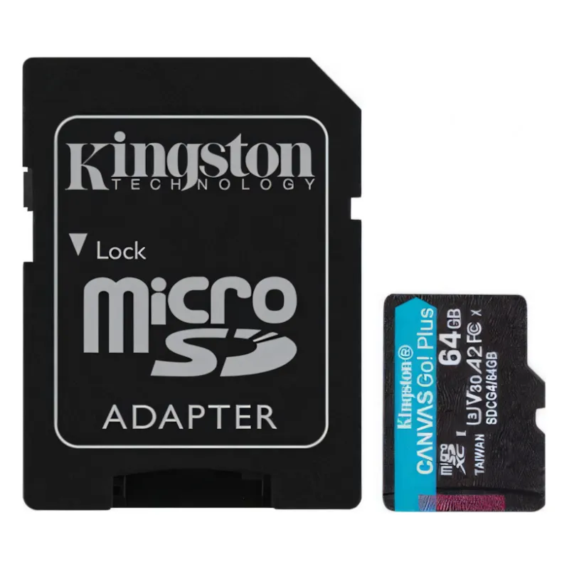 Kingston, SDCG4, 64GB, Canvas Go Plus Memory Card
