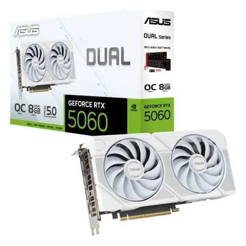 ASUS Dual GeForce RTX™ 5060 White OC Edition 8GB GDDR7