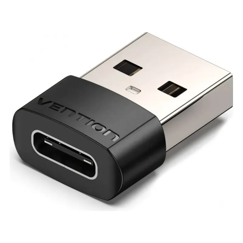 CDWB0 VENTION USB 2.0 Male to USB-C Female Adapter Black PVC Type