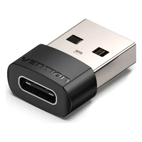 CDWB0 VENTION USB 2.0 Male to USB-C Female Adapter Black PVC Type