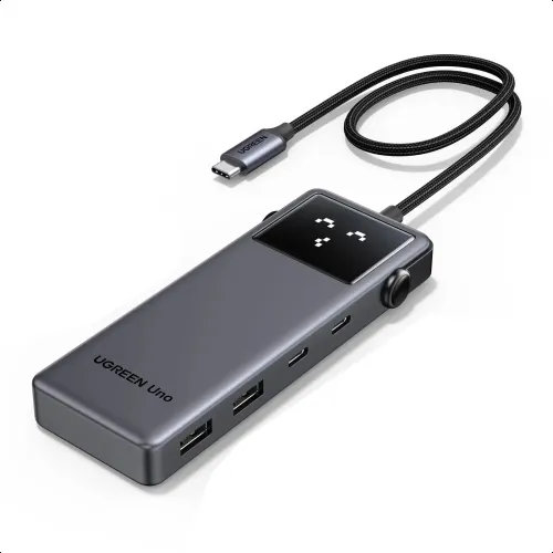 CM888, UGREEN, USB HUB, Groovy Robot, 6-in-1, HDMI, USB-A, Type-C, HUB, Space Gray