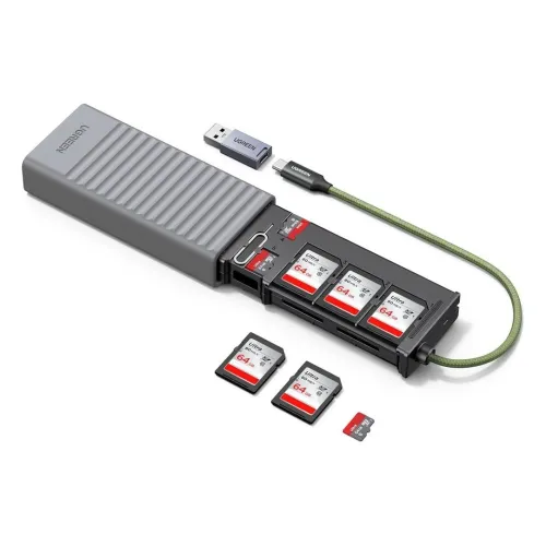 CM856, UGREEN, Card Reader, Multi-function Card Reader Case, Grey