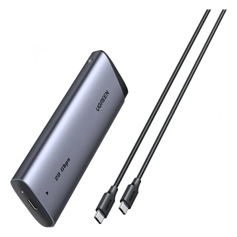 CM767, UGREEN, USB Adapter, USB Adapter, M.2 NVMe SSD Enclosure Adapter, Grey