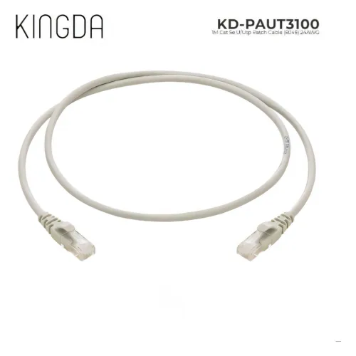 KD-PAUT3100, Kingda cat 5e U/Utp Patch Cable (RJ45), 24AWG, CCA, 1m, grey