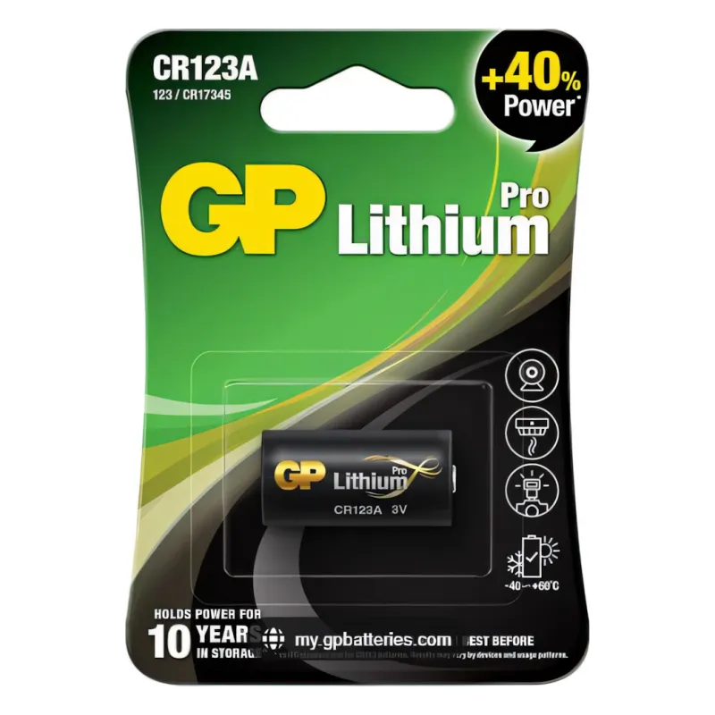 PCL123A136, GP, Battery, CR123A, Lithium Pro