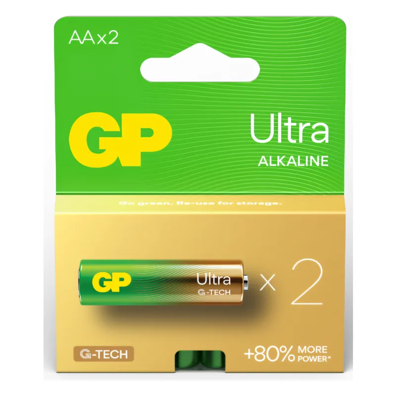 GPPCA15AU719, GP, Battery, AAx2, 1.5V, Ultra Alkaline