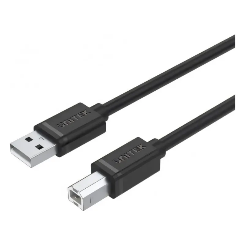 Y-C421GBK UNITEK USB 2.0 to USB-B Cable 5M, USB-A 480Mbps AM to BM Printer Cable