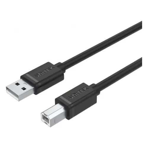 Y-C421GBK UNITEK USB 2.0 to USB-B Cable 5M, USB-A 480Mbps AM to BM Printer Cable