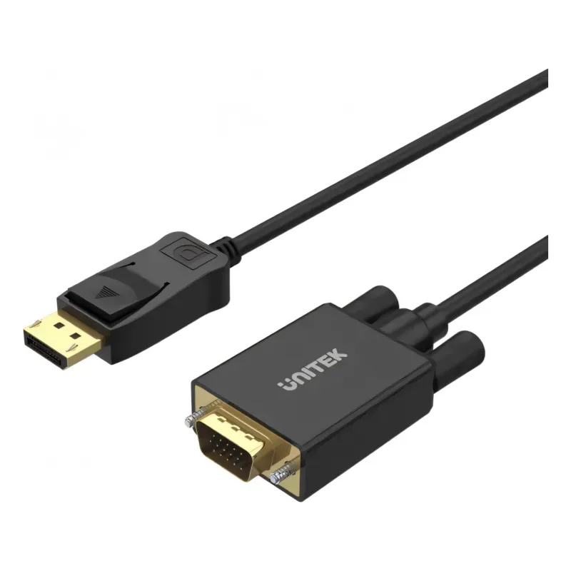 Y-5118F, UNITEK 1.8m Display Port Male to VGA Male Adapter