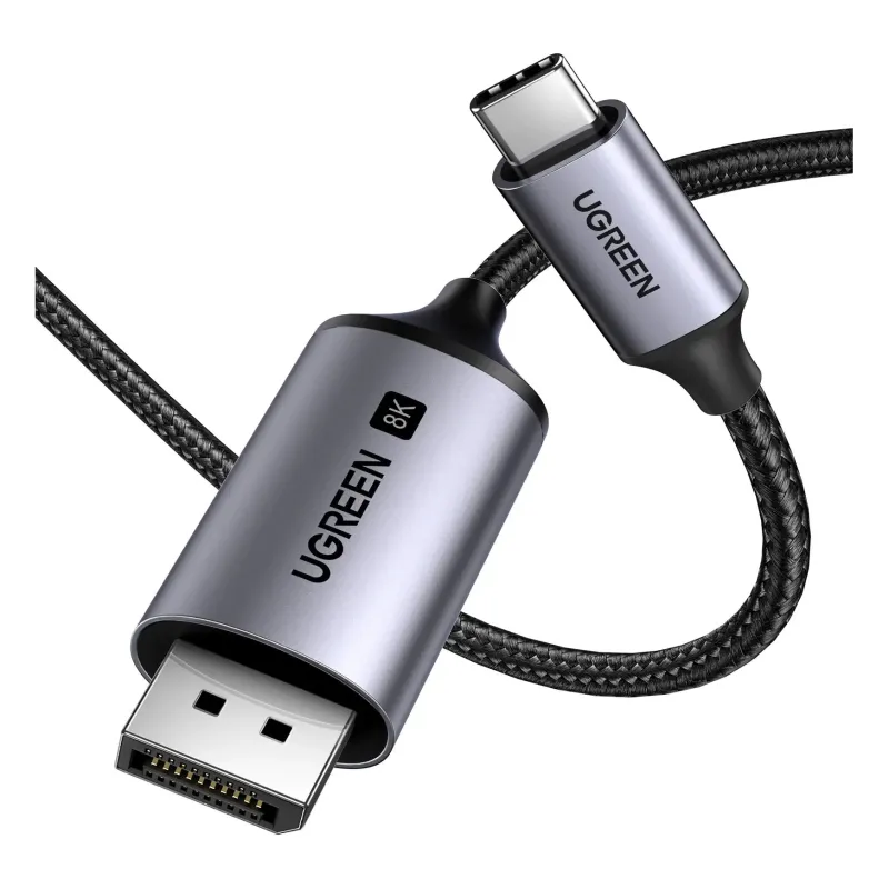 UGREEN CM556 (25158), Type C to DisplayPort, 2m, Black/Grey