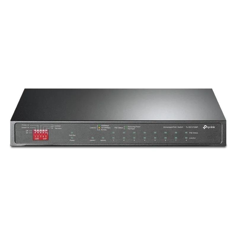 TP-Link, TL-SG1210MP 10-Port Gigabit Desktop Switch with 8-Port PoE+