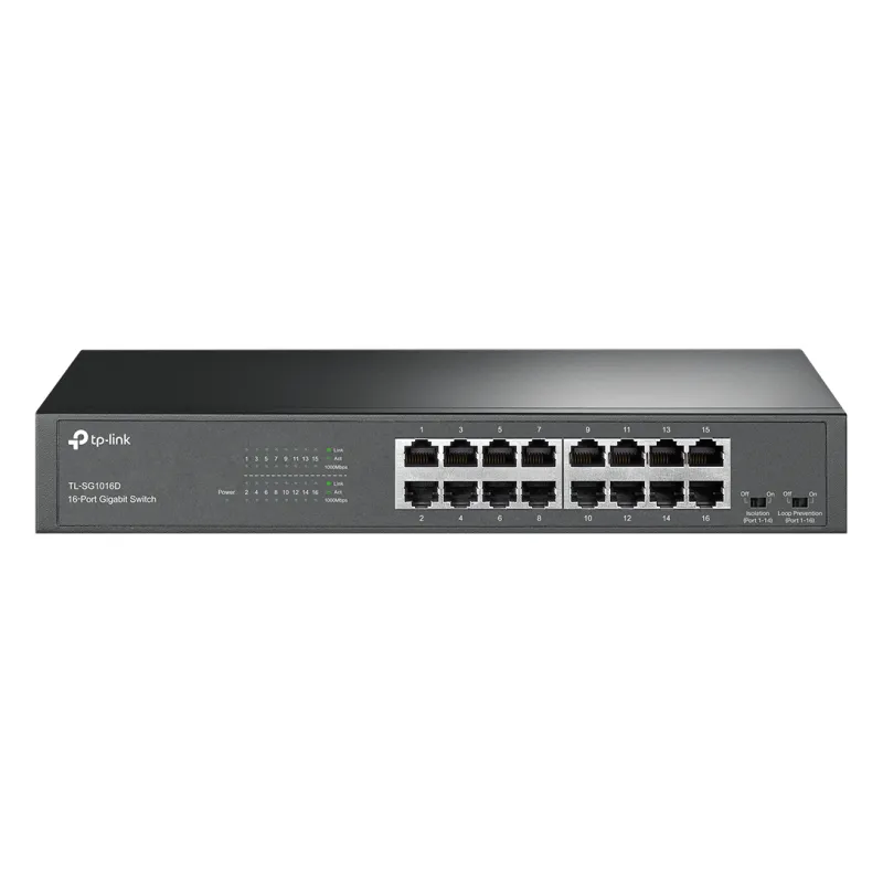 TP-Link, TL-SG1016D, 16-port Gigabit Switch, 16 10/1000, Desktop/Rackmount switch