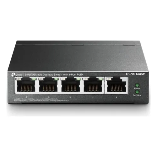 TP-Link, TL-SG1005P, 5-Port Gigabit Desktop Switch with 4-Port PoE