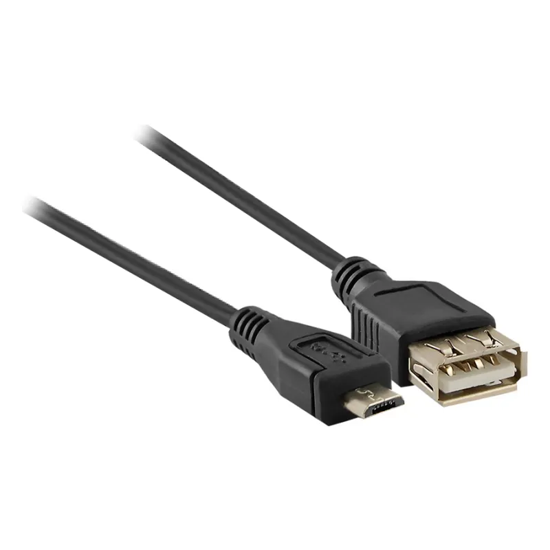 KDUSB2002-1M, KINGDA, USB 2.0 A female to micro B 5Pin male cable, CU, 1M