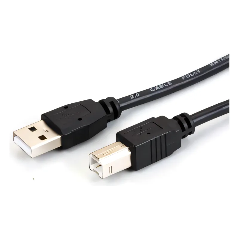 KDUSB2002-1.8M, KINGDA, USB AM/BM, 28AWG Copper+28AWG, OD=4.5MM, PVC, Braiding 64X0.12AL, 1 ferrite, 1.8M