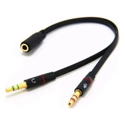 KD-3.5STEREOM2RCAM, Kingda 3.5 audio female to 2X 3.5 audio (mic and stereo separately)