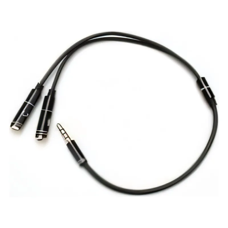 KD-3.5STEREOM2RCAF, Kingda audio cable - one 3.5 pin 2 fimale 3.5audio plug for mic and stereo sound separately