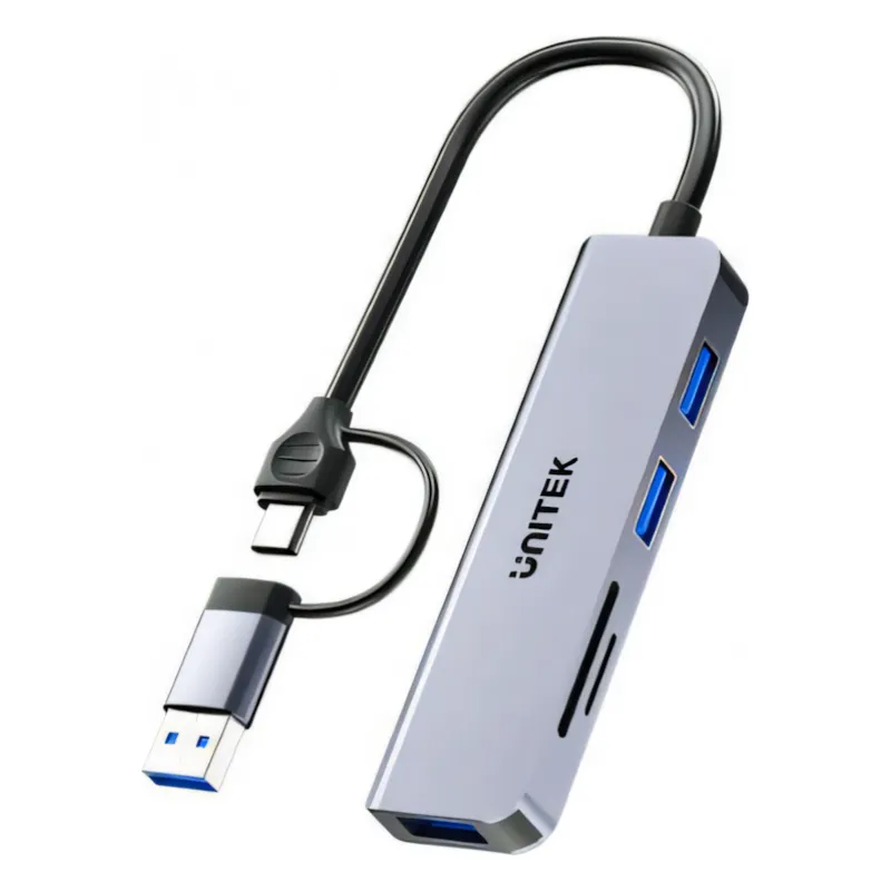 H1320A UNITEK 5-in-1 USB-C 5Gbps Hub with USB-A Adapter