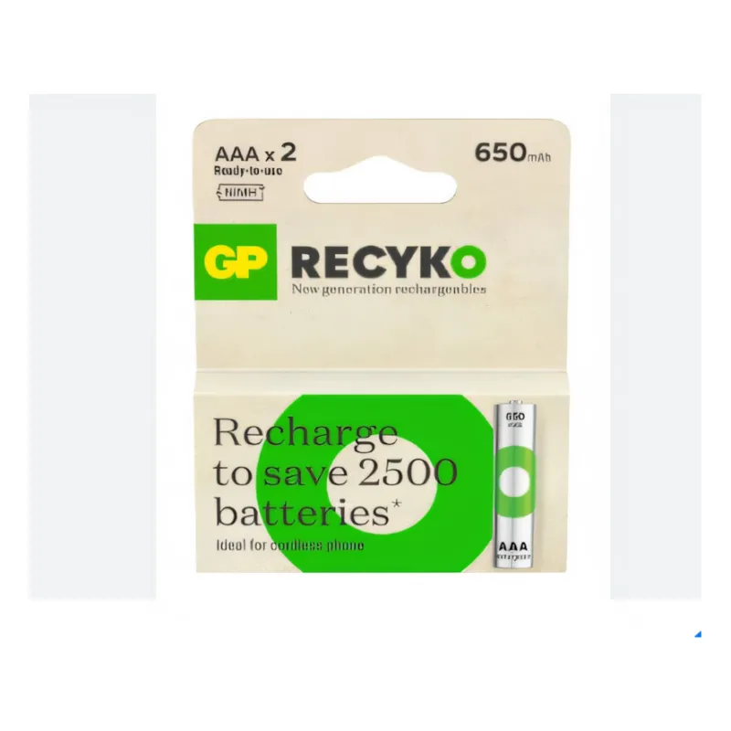 GPRHCH63E041 GP65AAAHCER21-2TLB2 NiMH 1,2V 650mAh (AAA) x 2 GP 489119921266