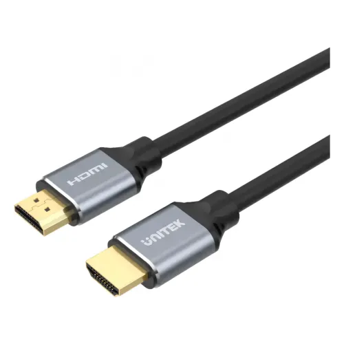 C137W, UNITEK 1.5M HDMI2.1 Male to Male Cable (4K @120H, 8K @60Hz), Space Grey + Black
