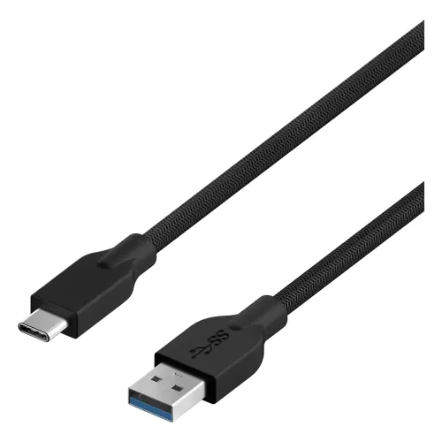 ACC-A2CC-3A, GENIUS Fast charging USB 3.0 1.5m, and sync a USB-C device from any USB-A charger, Black
