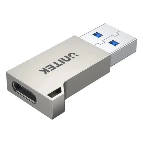 A1034NI, UNITEK USB-A 5Gbps Male to USB-C Female Adapter, Silver Color, UNITEK Blister