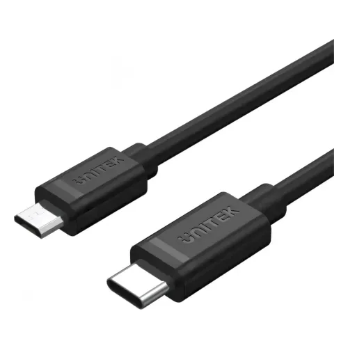 Y-C473BK, UNITEK, Cable, Type C to Micro USB Charging, with Data
