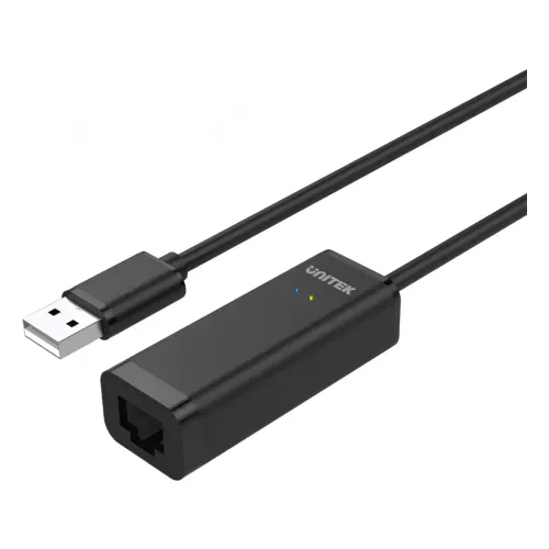Y-1468, UNITEK, USB Adapter, USB2.0 to 10/100Mbps Ethernet Adapter, With LED Indicator, Black