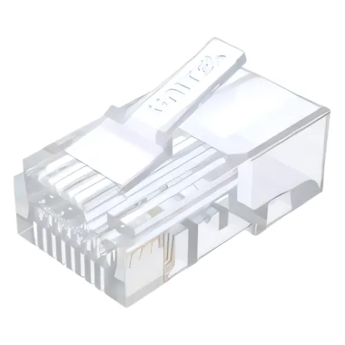 OT1091ATP01, UNITEK, Connector, UTP CAT6 RJ45 8P8C Pass Through Connector, 100pcs/box, 1µ gold-plated contacts, Transparent