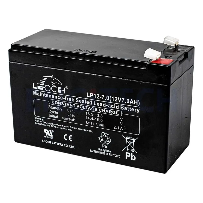 LEOCH, LP12-7.0, 12V 7.0Ah Rechargeable